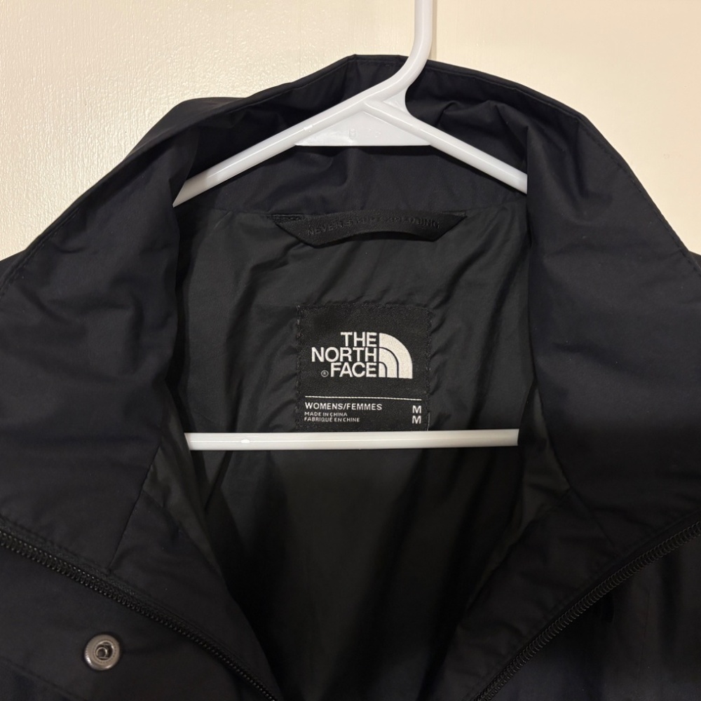 The North Face Women's Tomales Bay Full-Zip Rain Jacket M Black Logo No Hood - Picture 3 of 10